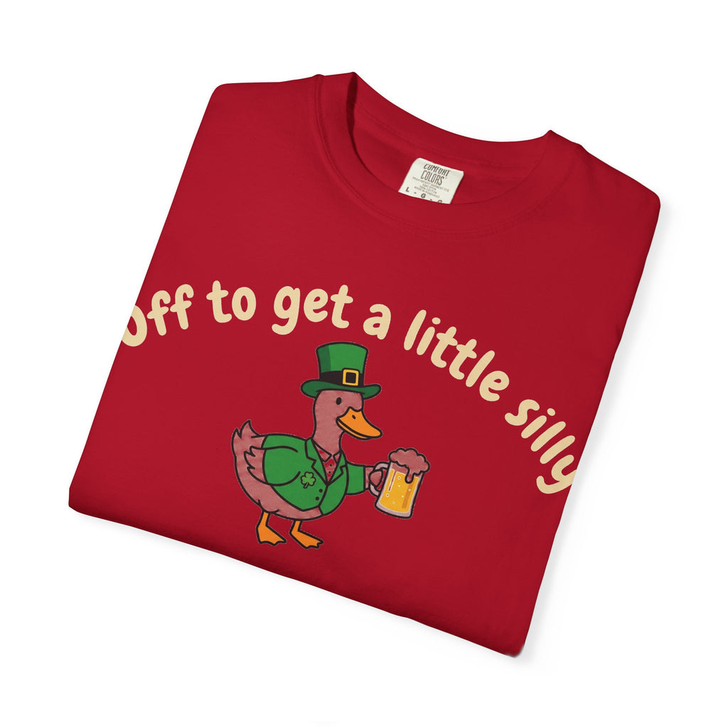 Off To Get A Little Silly Shirt, St Patricks Day Duck Beer Tee, Funny Irish Duck Shirt, Paddys Day Gift