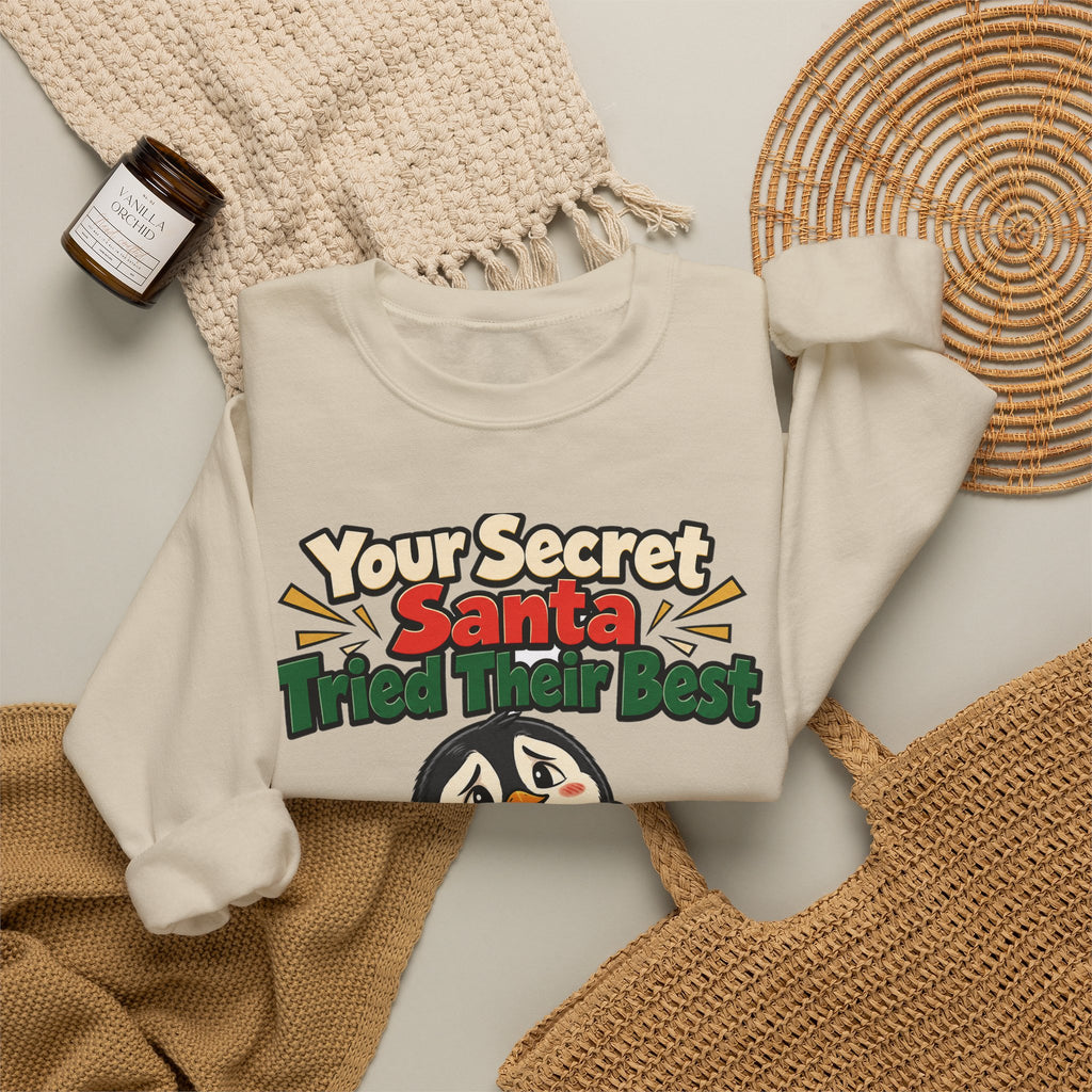 Your Secret Santa Tried Their Best Sweatshirt | secret santa gift | Work Gift