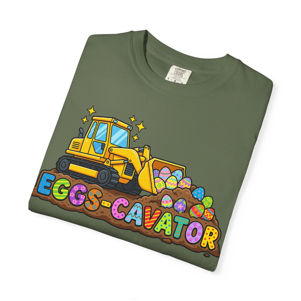 Eggs-Cavator Shirt, Funny Easter Digger Tee, Construction Easter Egg Shirt, Toddler Boy Easter Gift