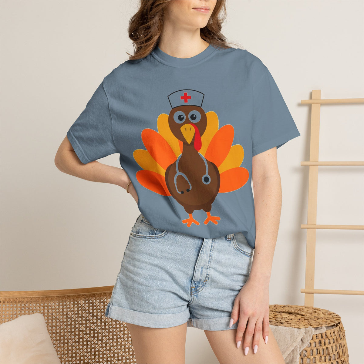 Nurse Turkey Shirt, Funny Thanksgiving Nurse Tee, Stethoscope Turkey Shirt, RN Holiday Gift