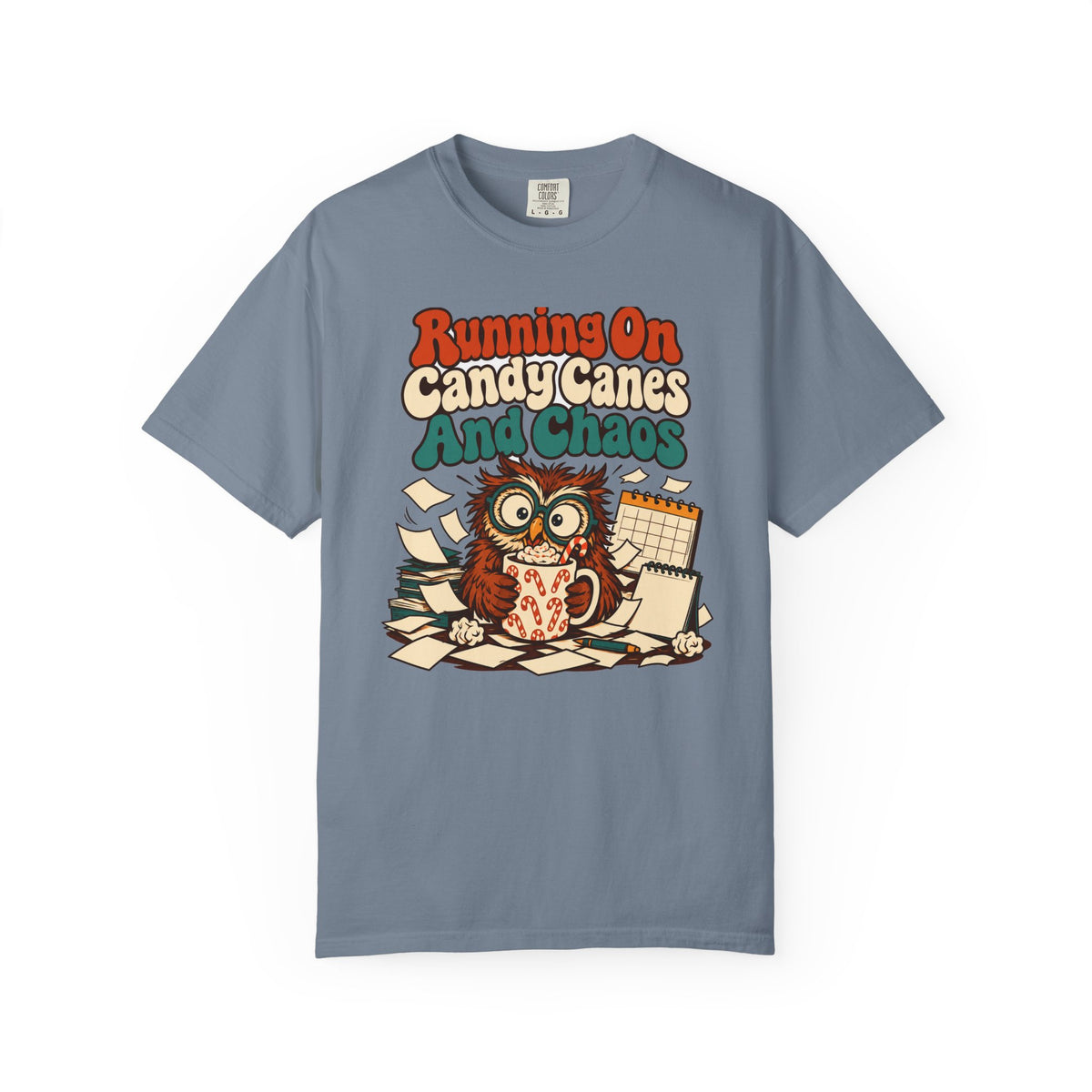 Funny Teacher Christmas Shirt Running On Candy Canes And Chaos Shirt, Funny Teacher Gift, Christmas Gift, Funny Shirt