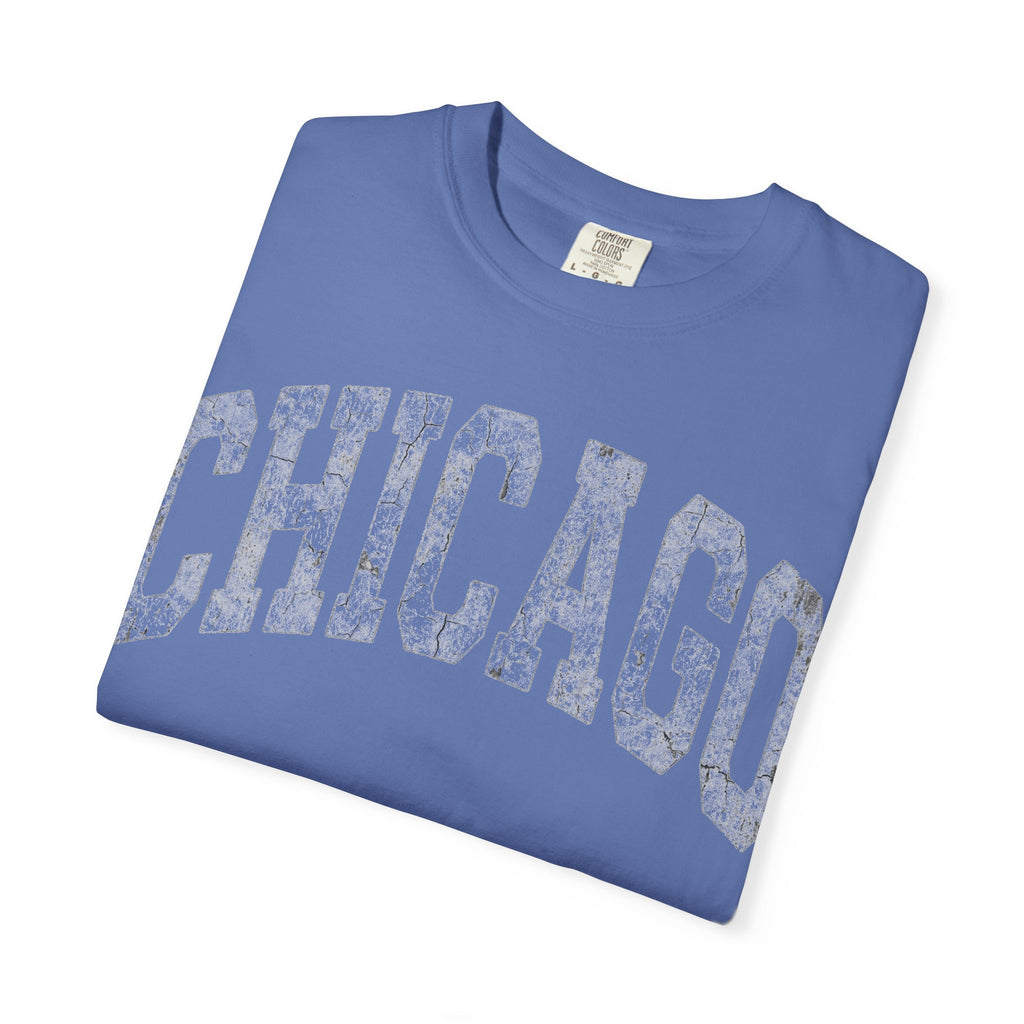 Chicago Vintage Shirt, Distressed Varsity Chicago Tee, Illinois Home City Shirt, Chicago Gift