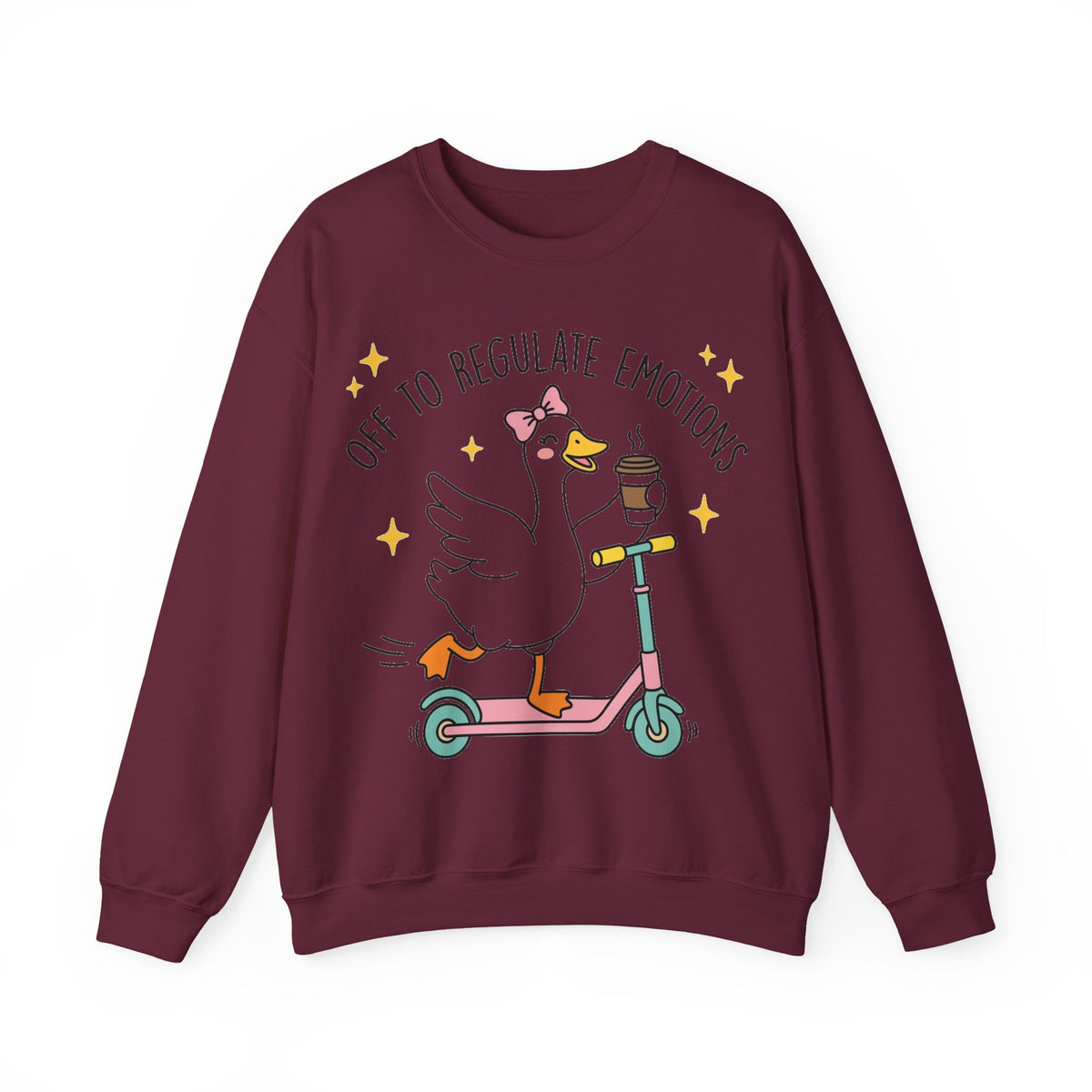 Off To Regulate Emotions Goose Sweatshirt, Funny Therapist Sweatshirt, School Counselor Gift, Teacher Coffee Goose Sweatshirt, Mental Health