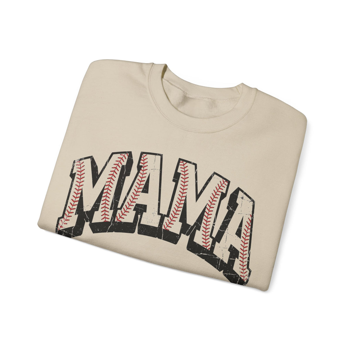 Baseball Mama Sweatshirt, Distressed Baseball Stitch Letters Sweatshirt, Baseball Mom Gift, Game Day Varsity Sweatshirt, Softball Mama Sweat