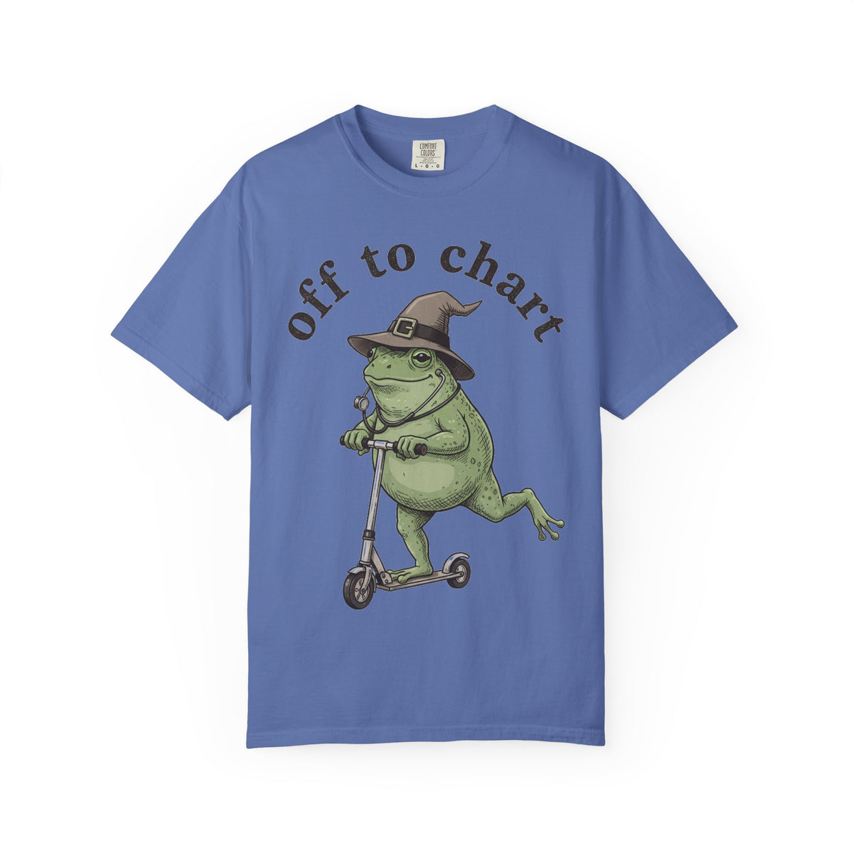 Off To Chart Shirt, Witch Hat Frog Nurse Scooter Tee, Funny Charting RN Shirt, Nurse Gift