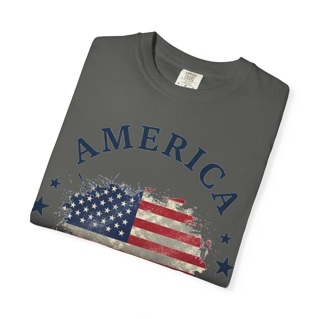 America 1776 2026 Arched Shirt, Vintage Flag Splash Tee, Patriotic Americana Shirt, Independence Day Gift