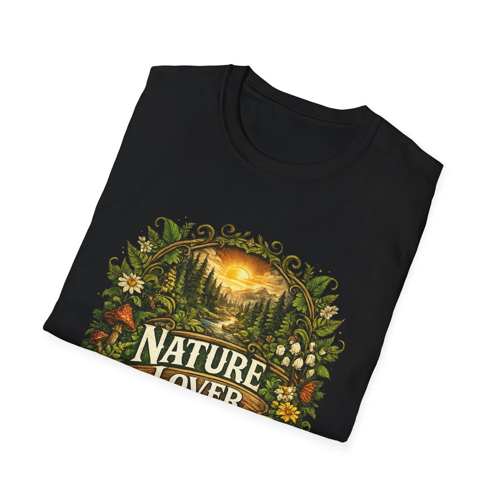 Nature Lover T-Shirt — Scenic Forest Sunset Graphic Tee