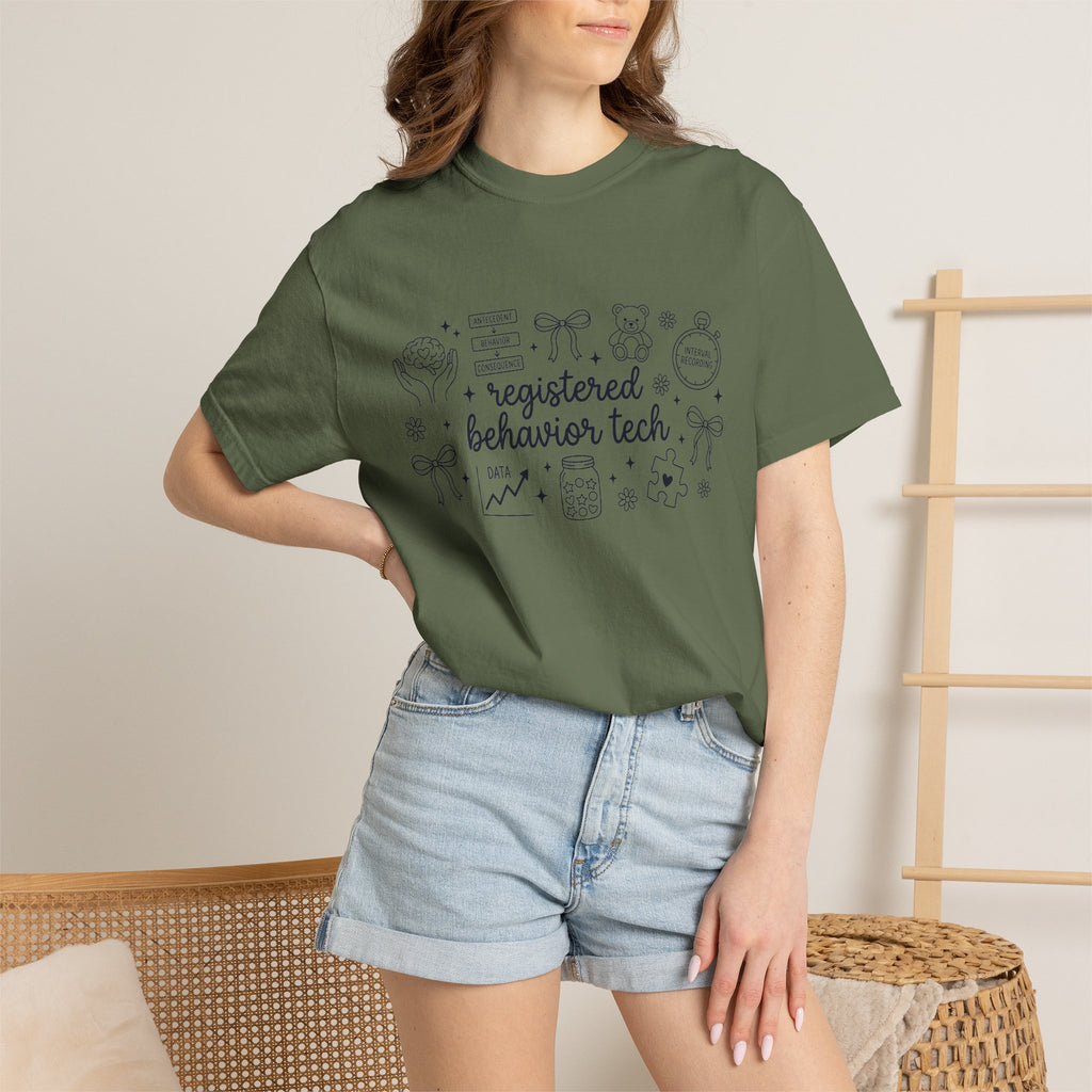 Registered Behavior Tech Doodle Shirt, ABA Data Line Art Tee, RBT Shirt, Behavior Analyst Gift