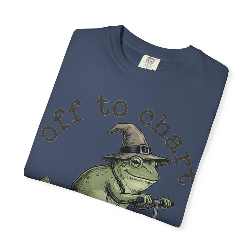 Off To Chart Etched Frog Shirt, Vintage Nurse Frog Scooter Tee, Charting Humor Shirt, RN Gift