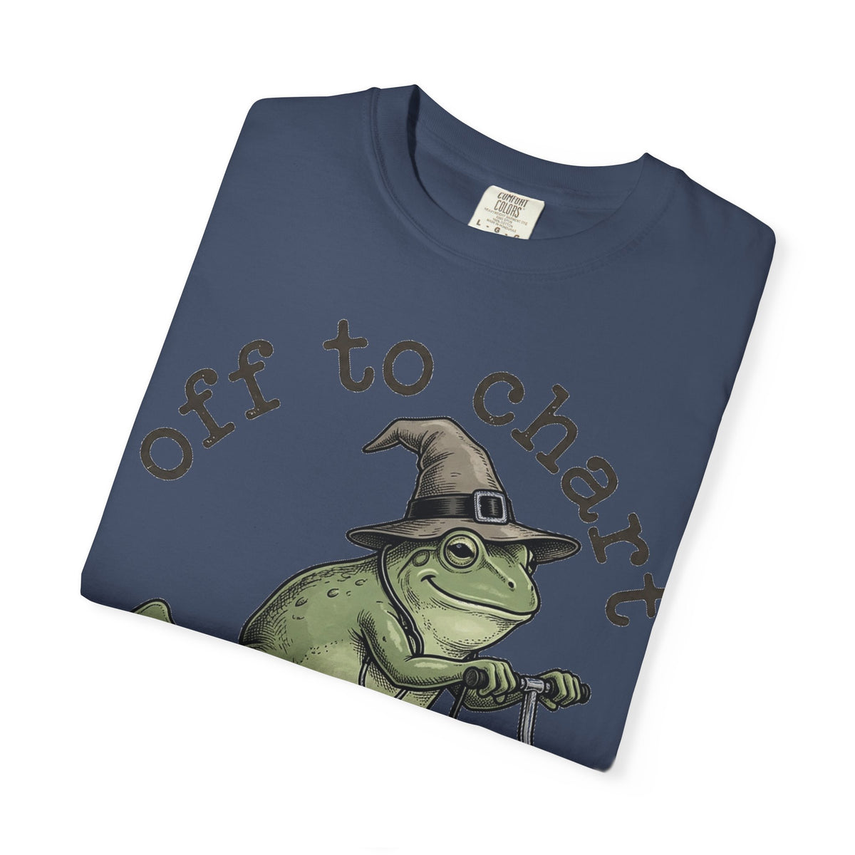 Off To Chart Etched Frog Shirt, Vintage Nurse Frog Scooter Tee, Charting Humor Shirt, RN Gift