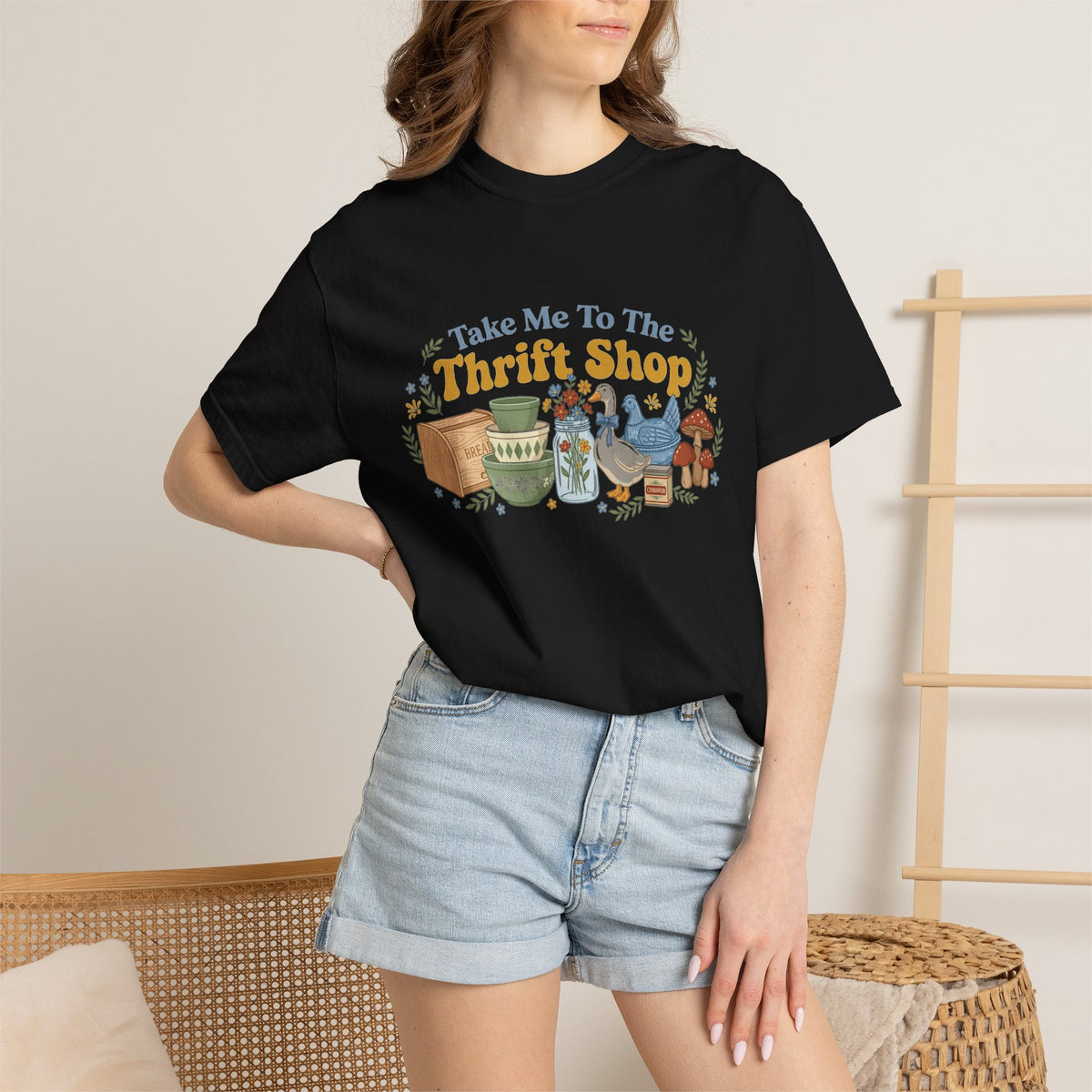 Take Me To The Thrift Shop Wide Shirt, Retro Thrift Finds Tee, Vintage Pyrex Shirt, Thrifter Gift