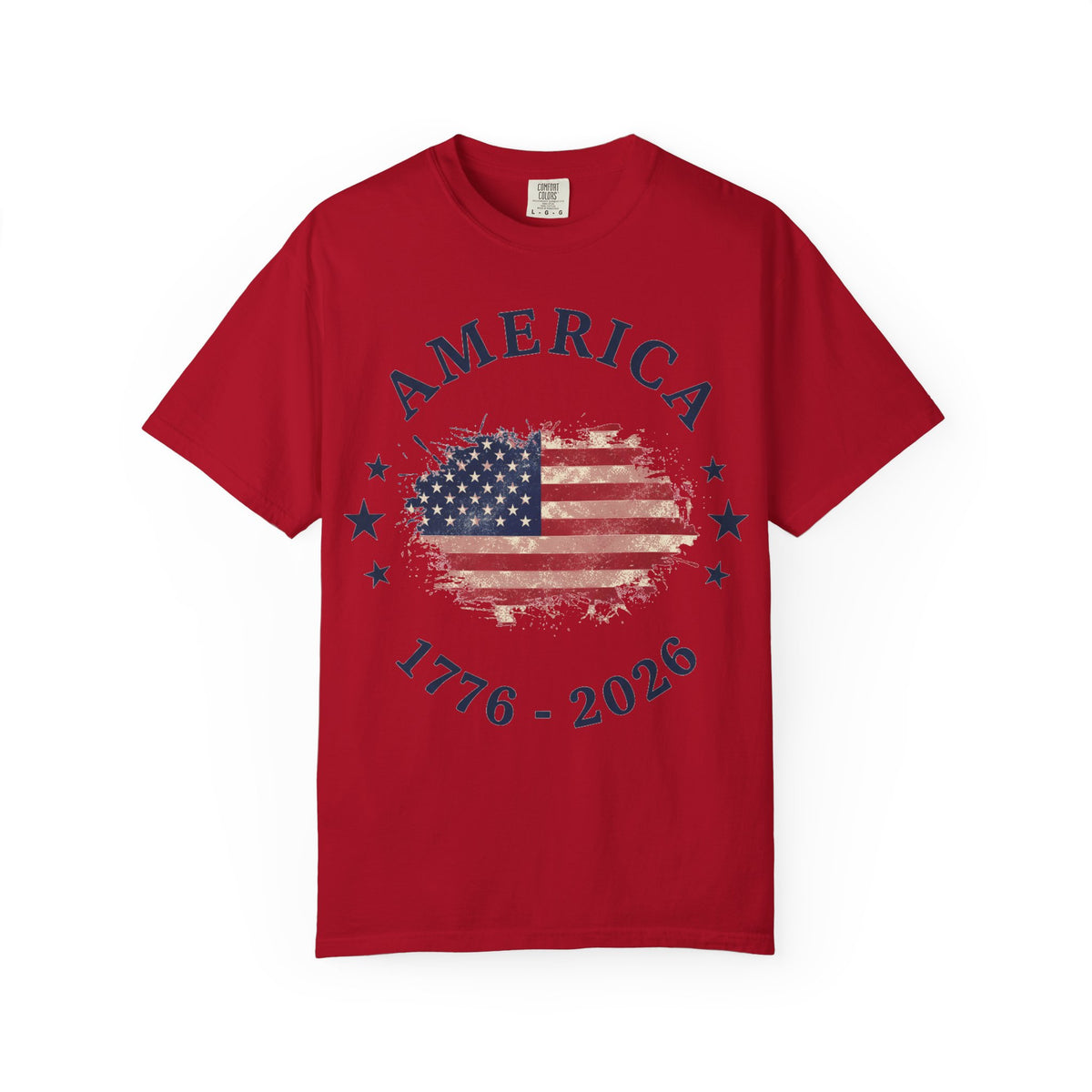 America 1776 2026 Arched Shirt, Vintage Flag Splash Tee, Patriotic Americana Shirt, Independence Day Gift