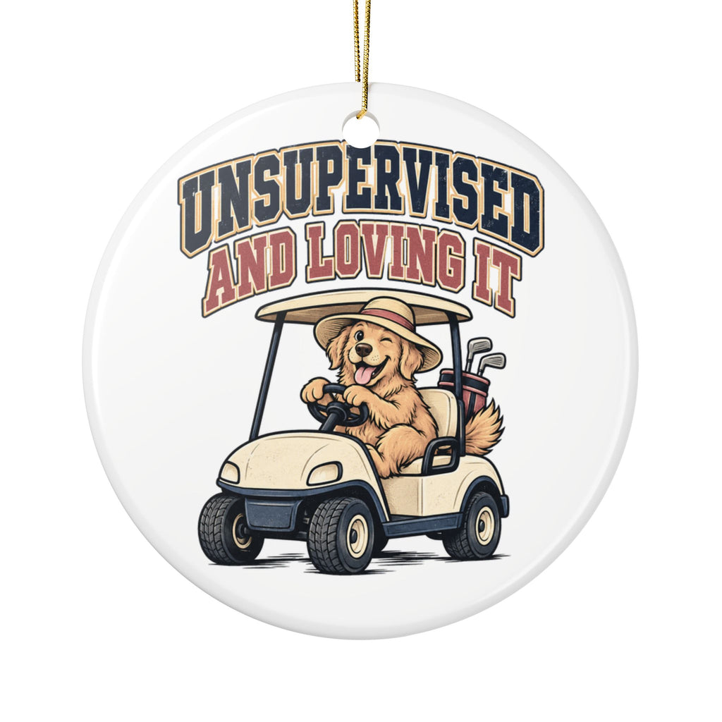 Unsupervised And Loving It Ornament, Funny Retirement Gift for Coworker, Retired Christmas Gift, Christmas Ornament 2026