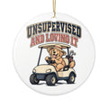 Unsupervised And Loving It Ornament, Funny Retirement Gift for Coworker, Retired Christmas Gift, Christmas Ornament 2026