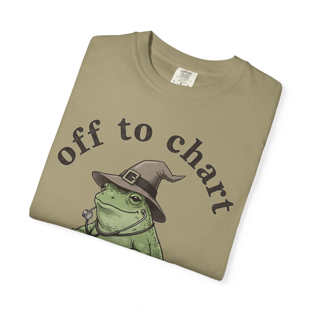 Off To Chart Shirt, Witch Hat Frog Nurse Scooter Tee, Funny Charting RN Shirt, Nurse Gift