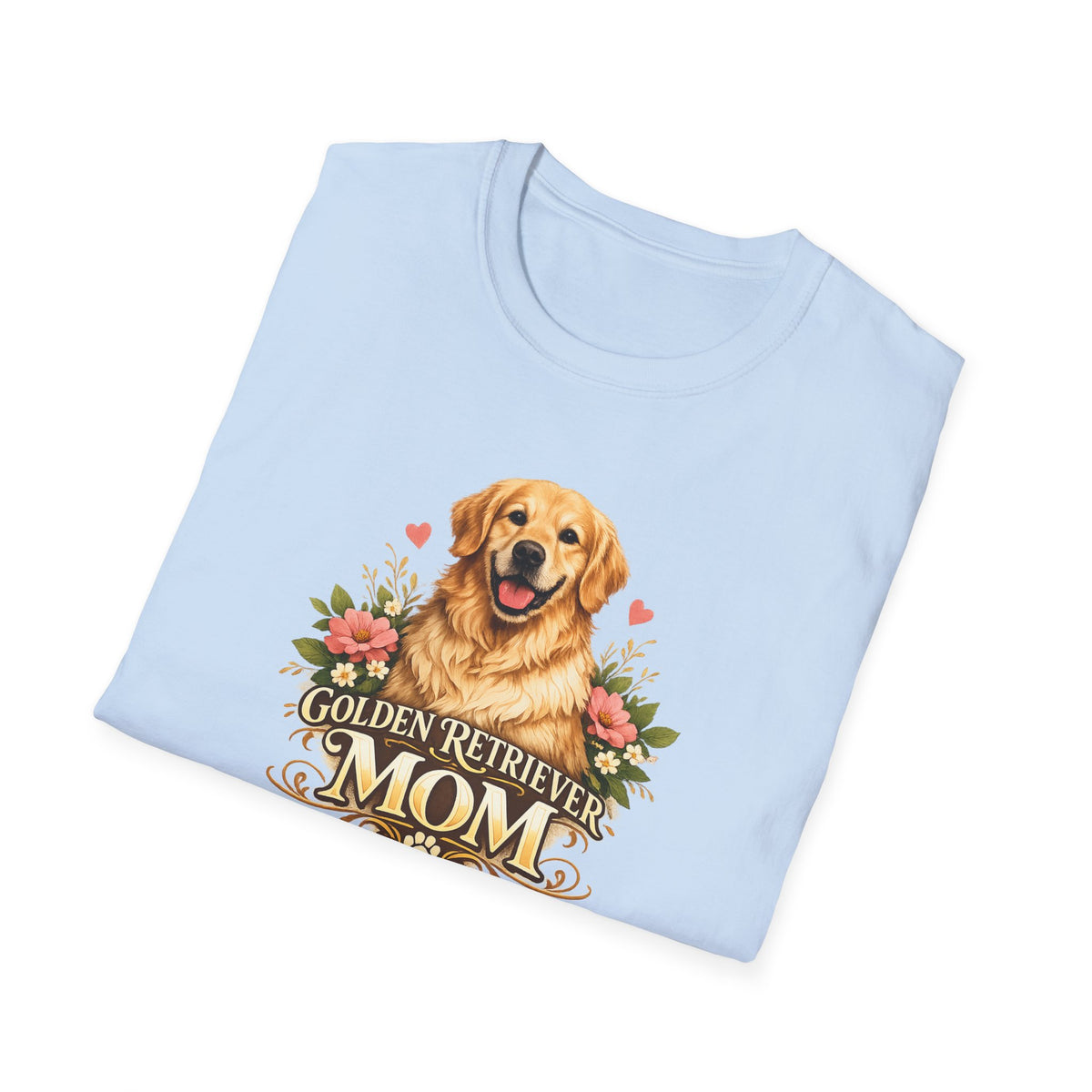 Golden Retriever Mom T-Shirt — Floral Dog Lover Tee