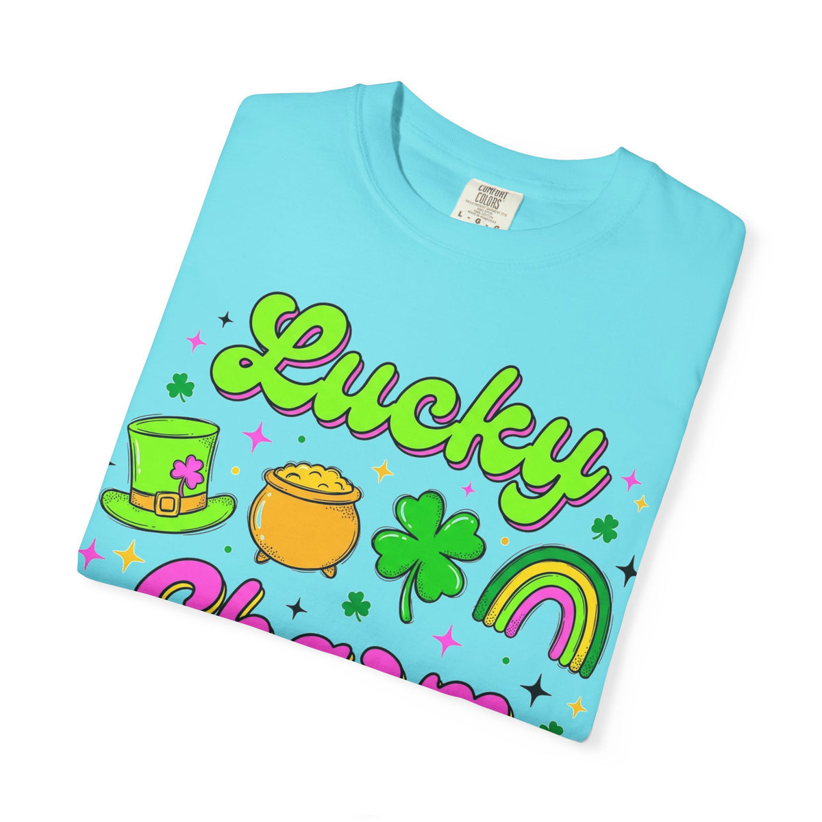 Lucky Charm Shirt, Retro St Patricks Day Doodle Tee, Pot Of Gold Rainbow Shirt, Irish Gift