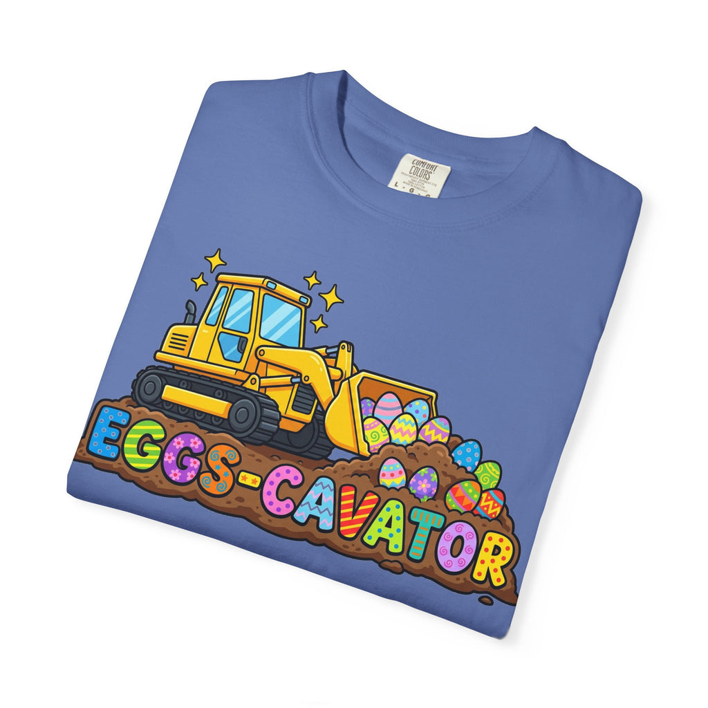 Eggs-Cavator Shirt, Funny Easter Digger Tee, Construction Easter Egg Shirt, Toddler Boy Easter Gift