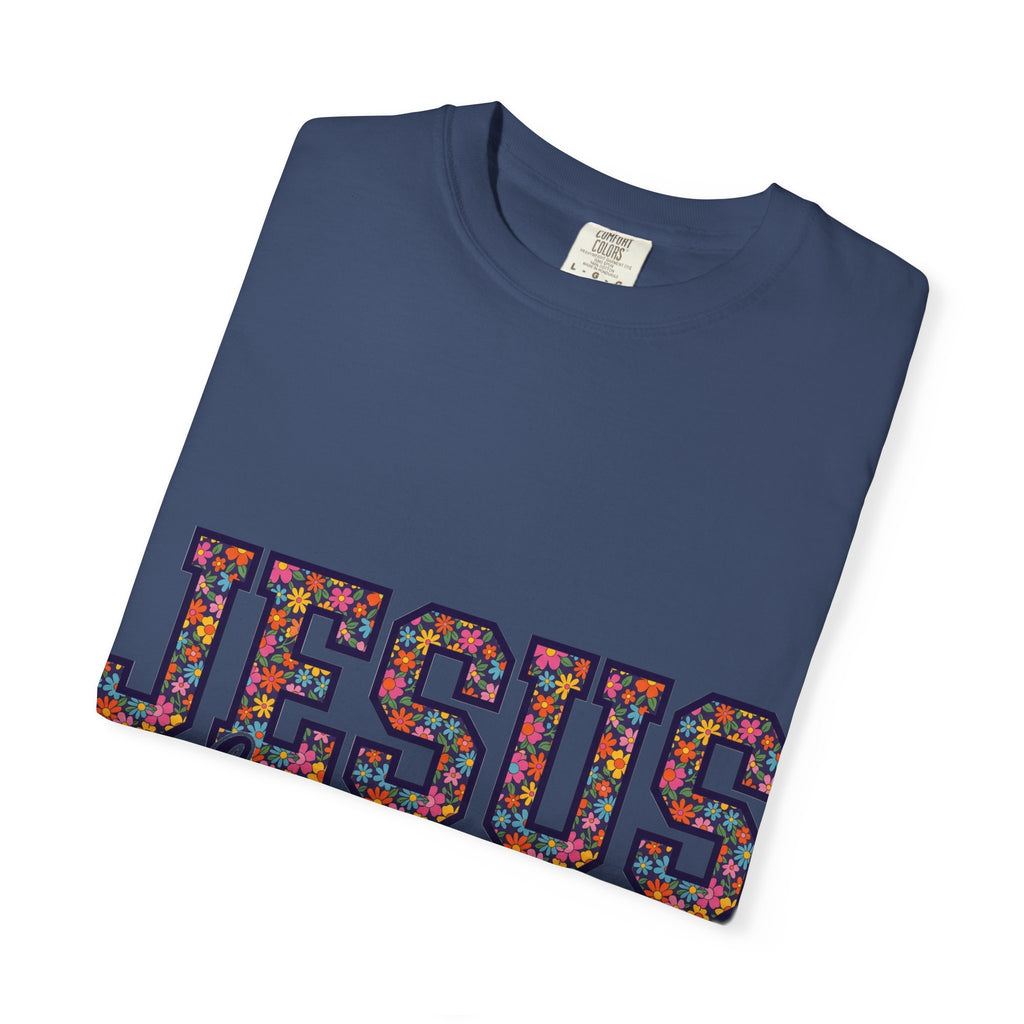 Jesus Loves You Shirt, Floral Varsity Christian Tee, Faith Statement Shirt, Church Gift