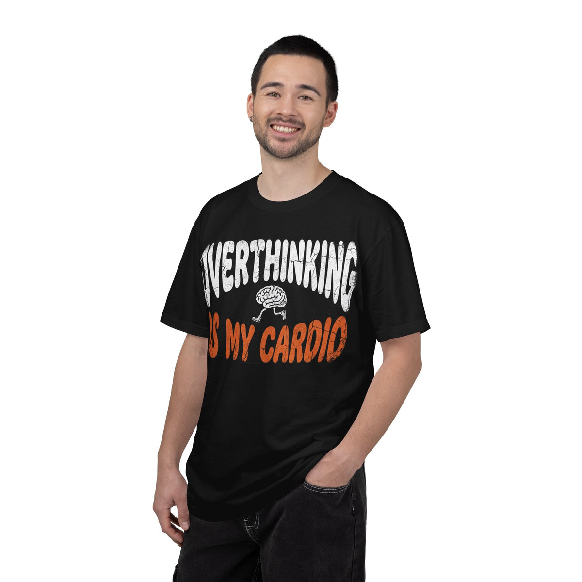 Overthinking Is My Cardio T-Shirt — Funny Graphic Tee for Anxious Thinkers