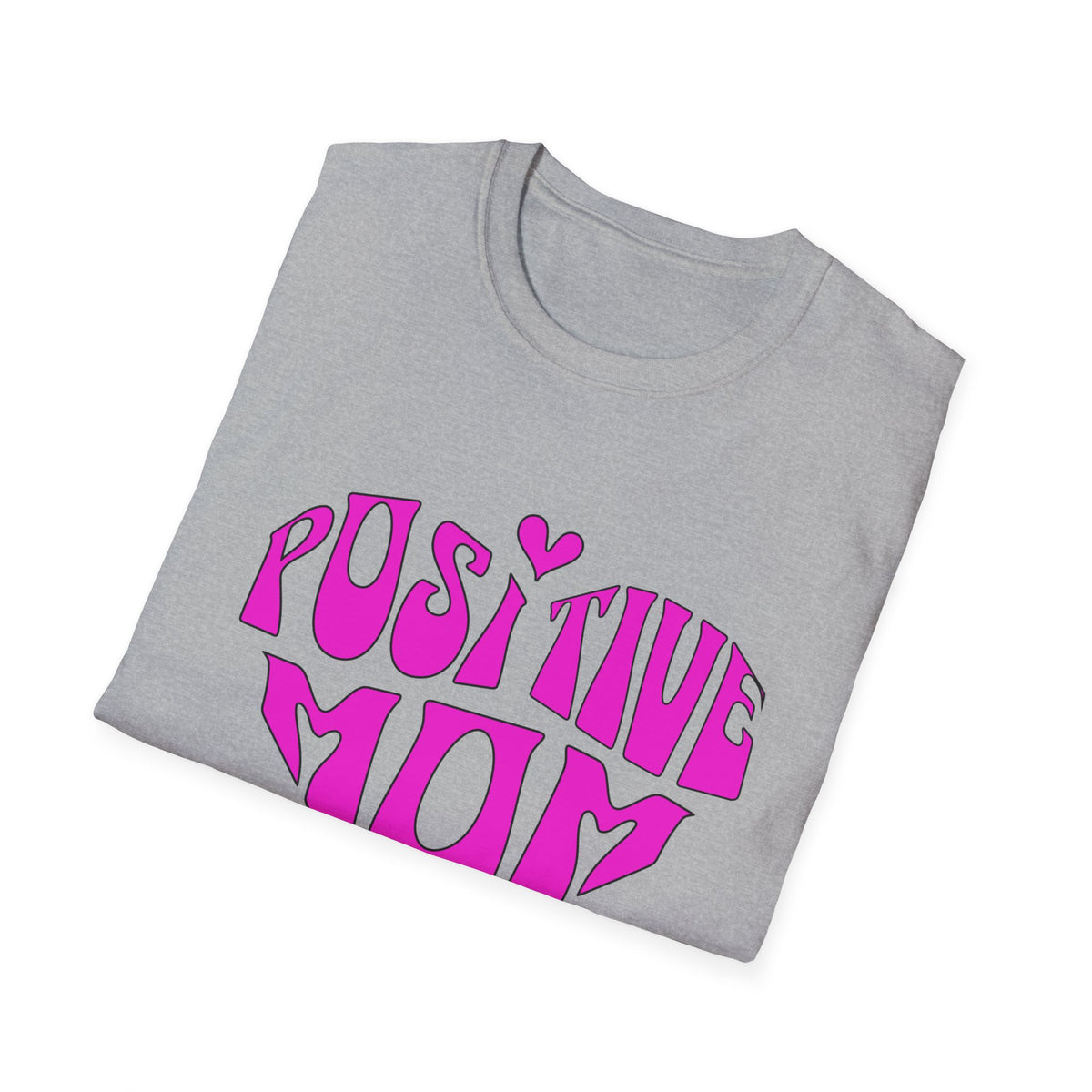 Positive Mom Love T-Shirt — Retro Heart Graphic Mother's Day Tee