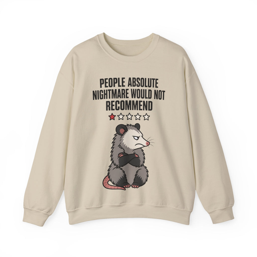 Introvert Sweatshirts For Men People Absolute Nightmare Would Not Recommend | Funny Introvert Sweatshirt | Sarcastic Quote Sweatshirt | Gift