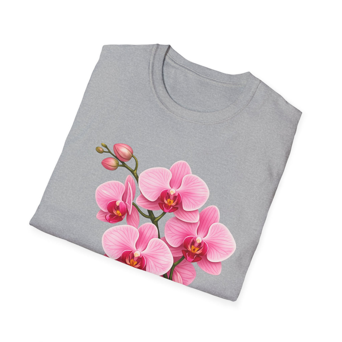 Orchid Floral T-Shirt — Pink Phalaenopsis Blossom Tee