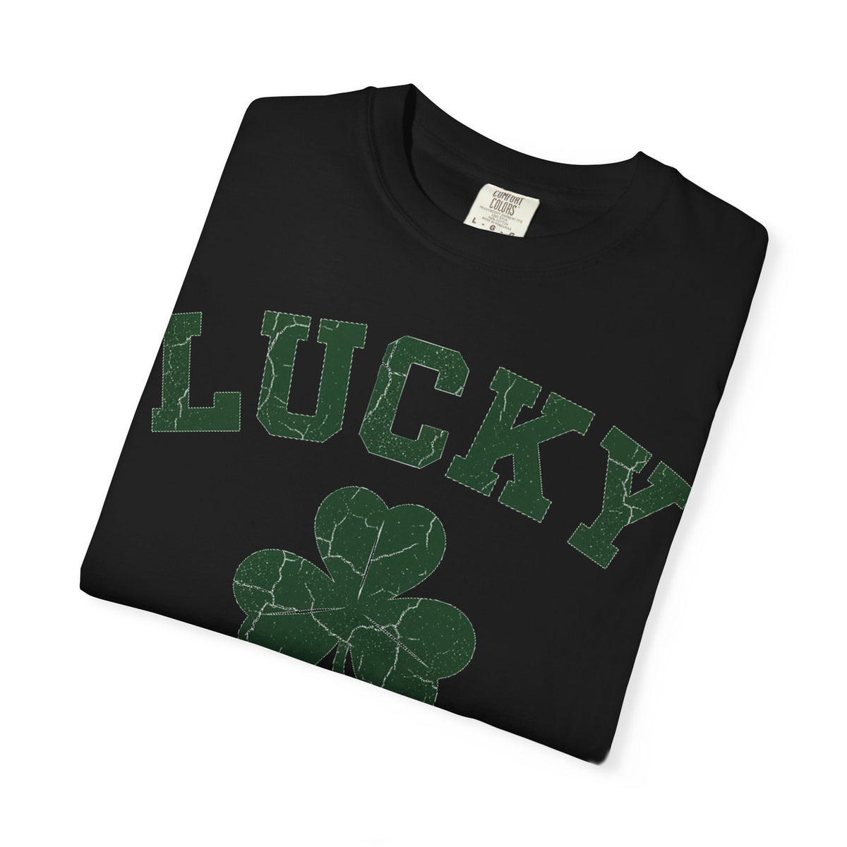 Lucky Big Shamrock Shirt, Bold Varsity Clover Tee, St Patricks Day Shirt, Irish Gift