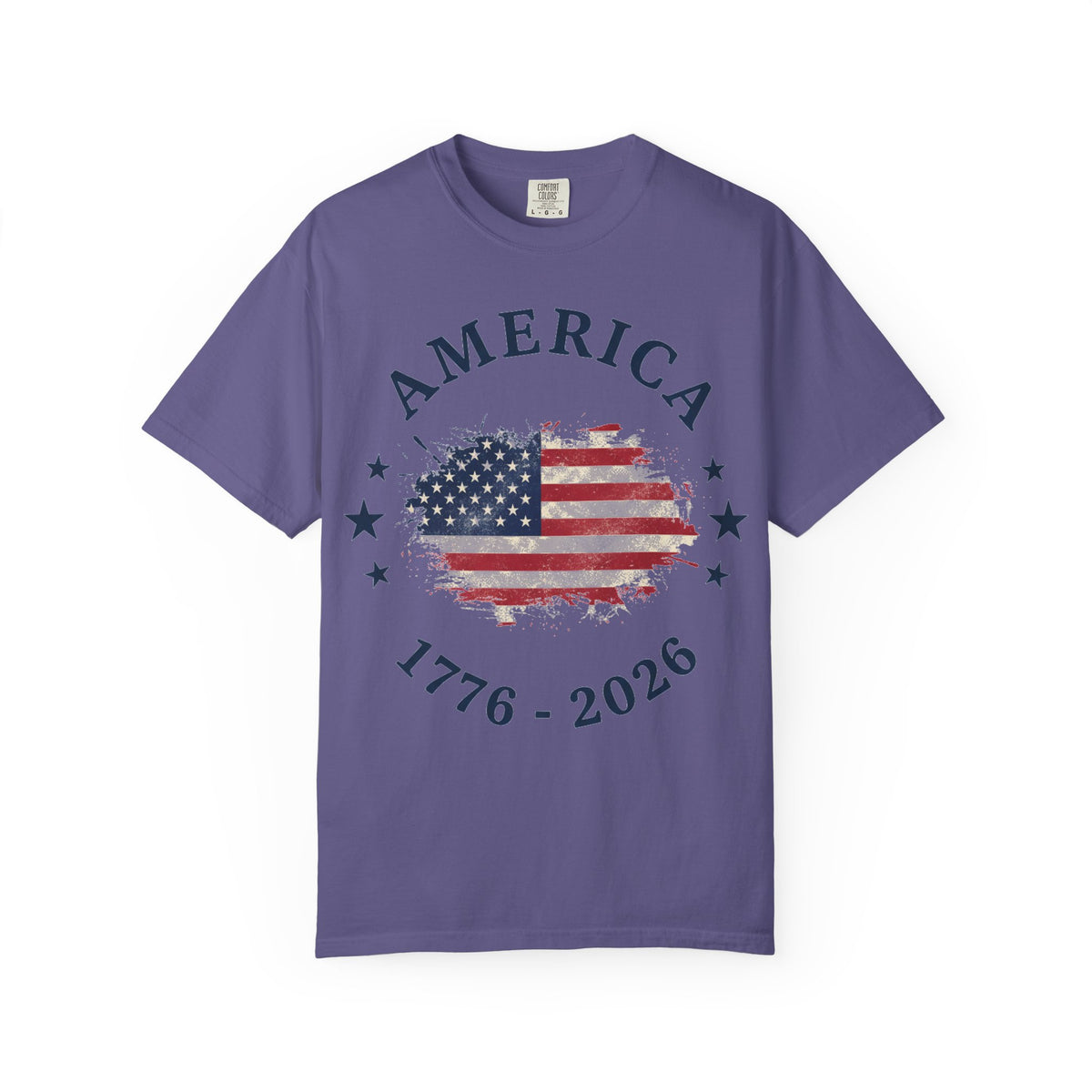 America 1776 2026 Arched Shirt, Vintage Flag Splash Tee, Patriotic Americana Shirt, Independence Day Gift