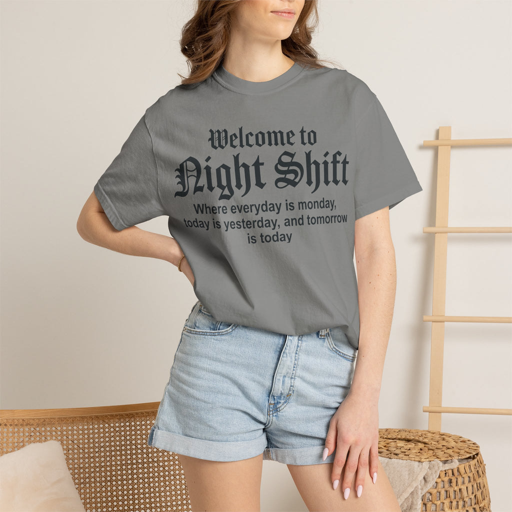 Welcome To Night Shift Bold Shirt, Gothic Type Nurse Tee, Shift Worker Humor Shirt, Nurse Gift