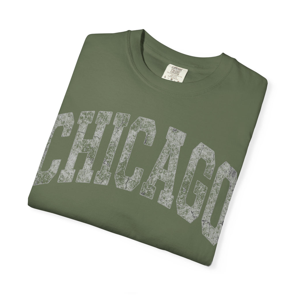 Chicago Vintage Shirt, Distressed Varsity Chicago Tee, Illinois Home City Shirt, Chicago Gift