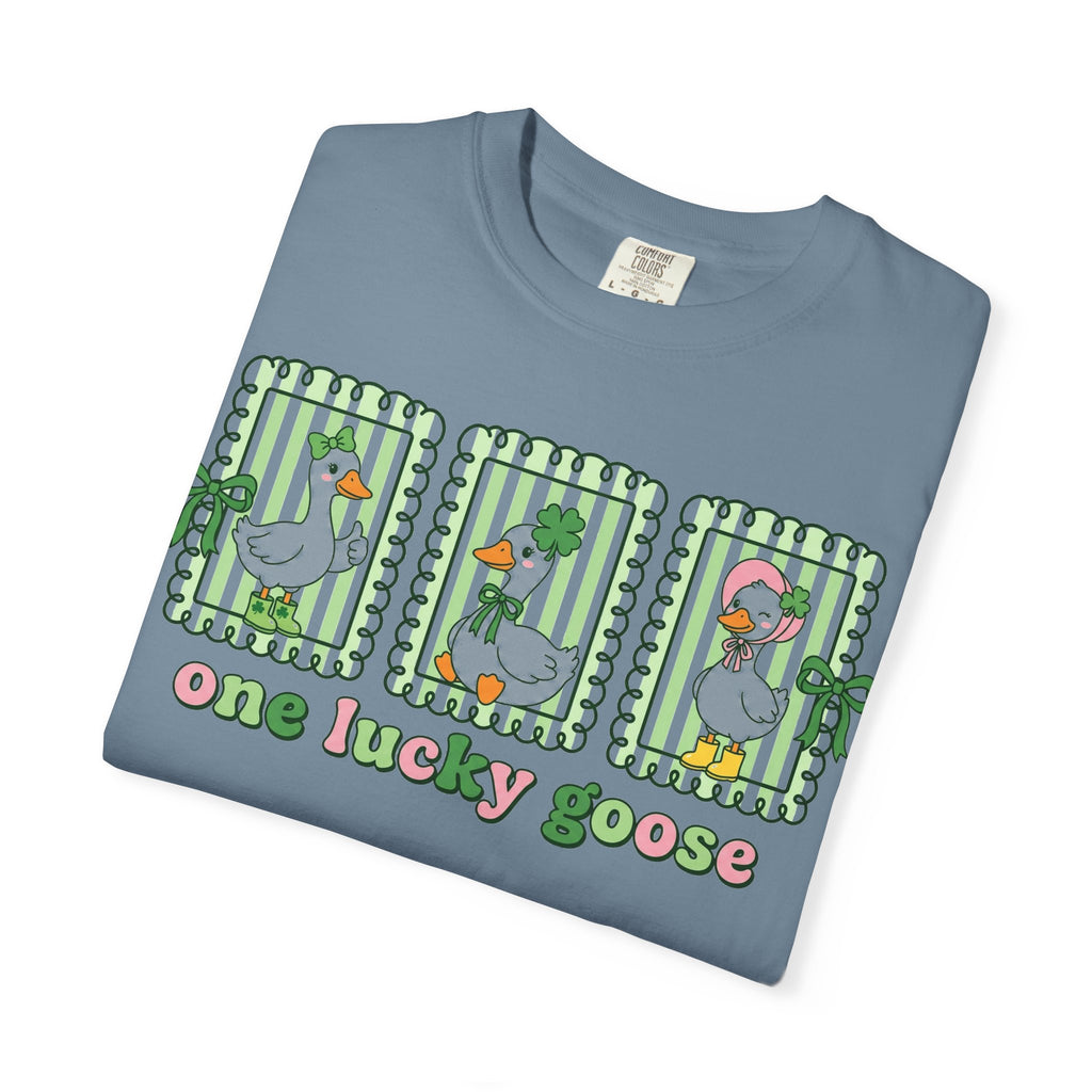 One Lucky Goose Framed Panels Shirt, Irish Goose Trio Tee, St Patricks Day Shirt, Funny Gift