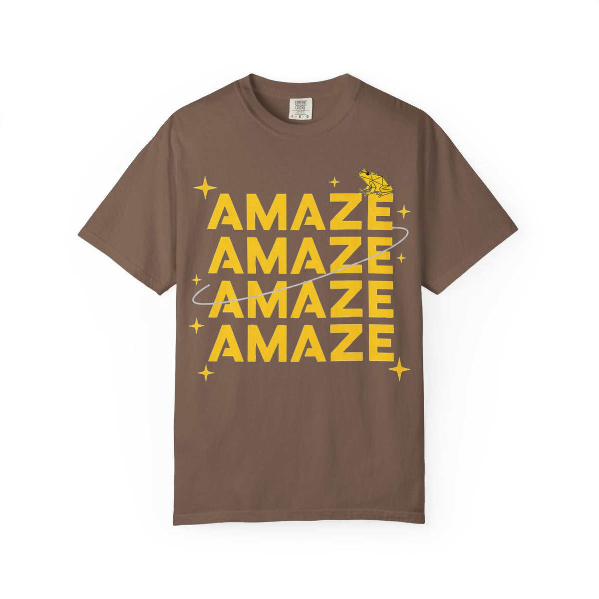 Amaze Amaze Amaze Amaze Shirt, Four Line Retro Type Tee, Frog Sparkle Graphic Shirt, Trendy Gift