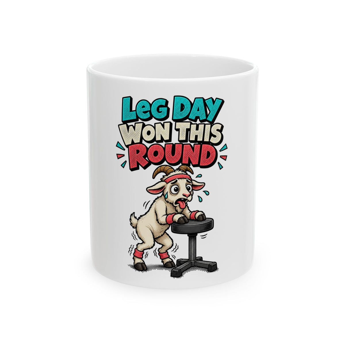 Leg Day Won This Round Mug, Funny Gym Lover Gift for Him Her, Workout Christmas Gift, Coffee Mug 11oz 15oz