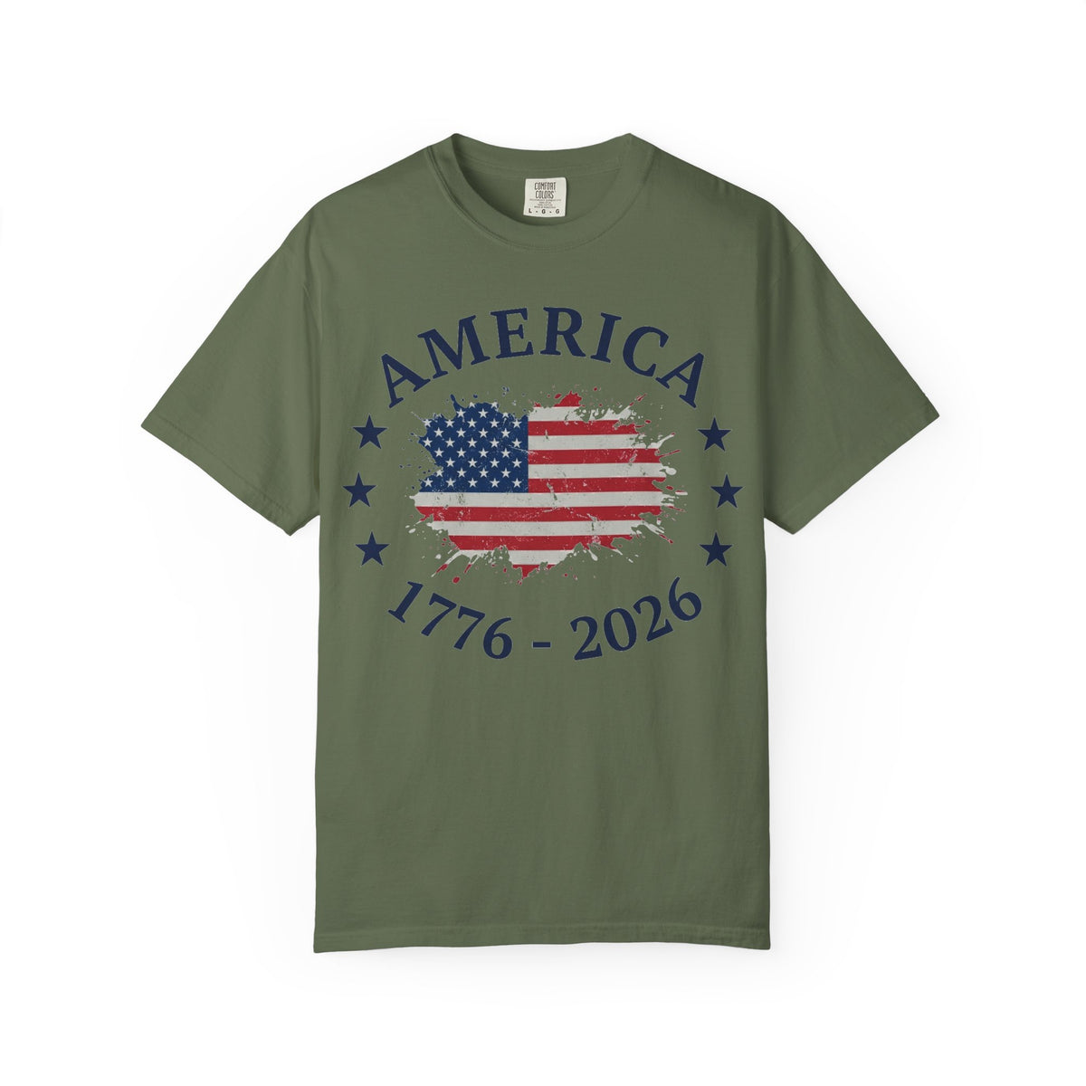 America 1776 2026 Shirt, Distressed Flag Oval Tee, Patriotic 250th Anniversary Shirt, Fourth Of July Gift