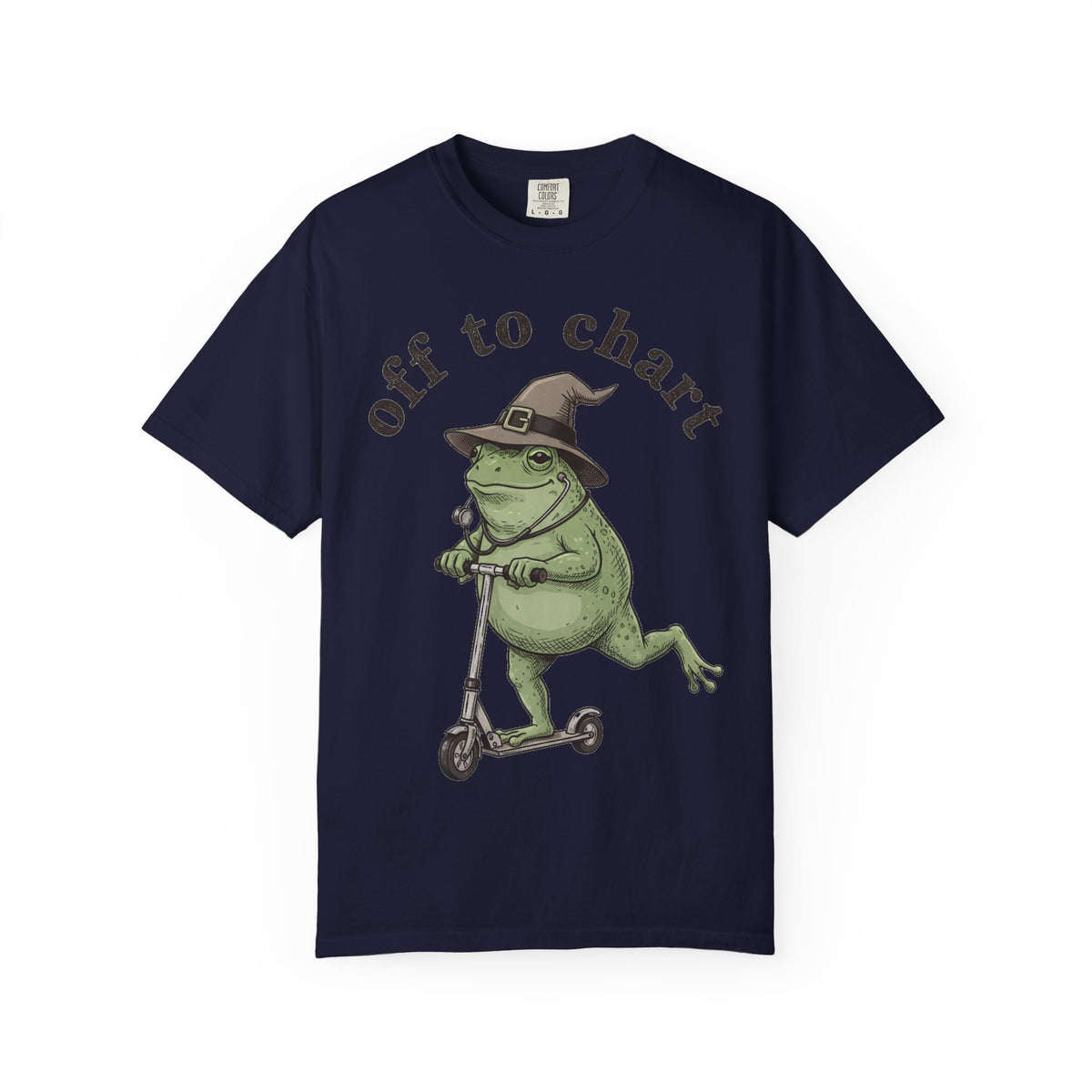 Off To Chart Shirt, Witch Hat Frog Nurse Scooter Tee, Funny Charting RN Shirt, Nurse Gift