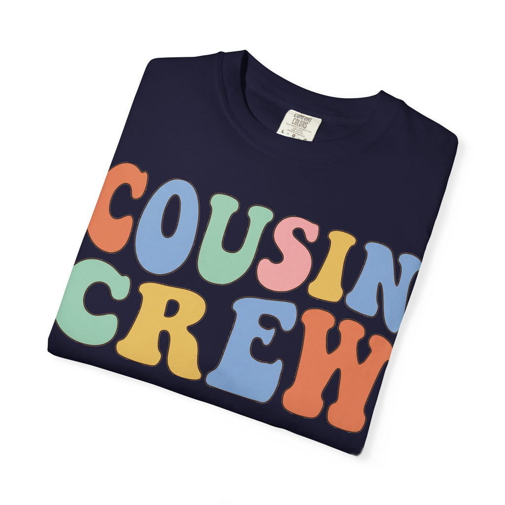 Cousin Crew Shirt, Retro Groovy Bubble Letter Tee, Matching Family Reunion Shirt, Cousin Gift