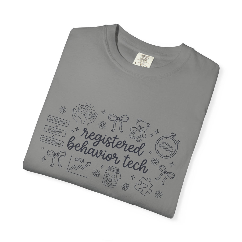 Registered Behavior Tech Script Shirt, ABA Therapy Doodle Tee, RBT Gift Shirt, Behavior Technician Tee