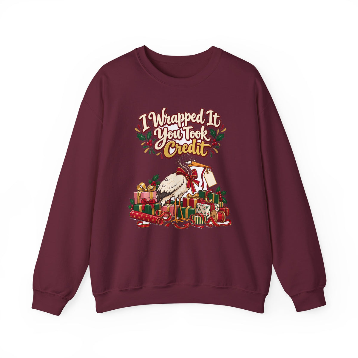 Funny Christmas Mom Sweatshirt I Wrapped It You Took Credit Shirt, Funny Holiday Gift Tee, Christmas Gift Idea