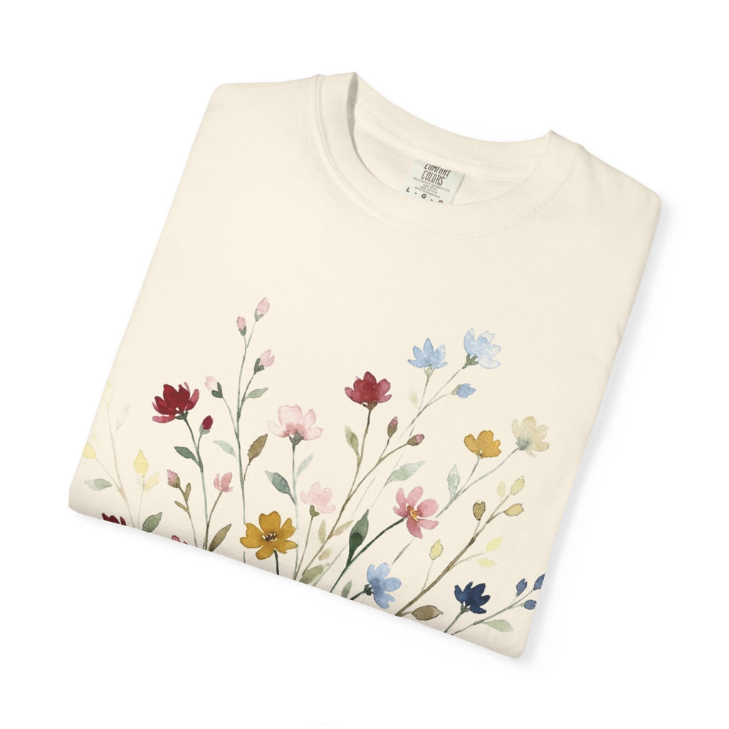Watercolor Wildflower Spray Shirt, Painted Meadow Bouquet Tee, Cottagecore Floral Shirt, Garden Gift