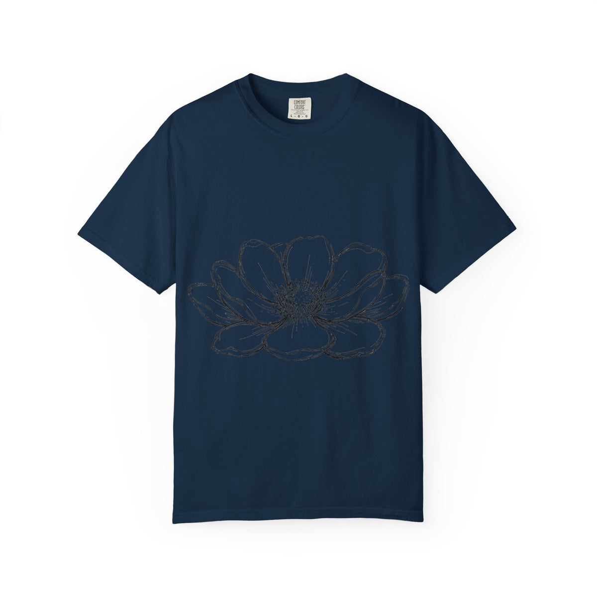 Anemone Flower Line Art Shirt, Minimal Botanical Drawing Tee, Single Bloom Shirt, Plant Lover Gift
