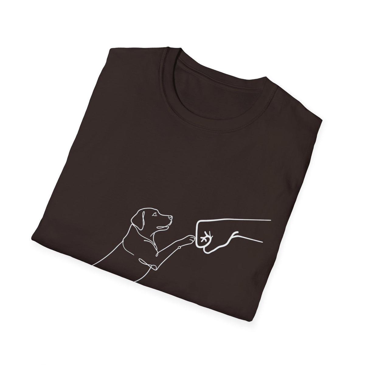 Dog Paw Shake Shirt, Minimal Line Art Dog Tee, Dog Lover Gift