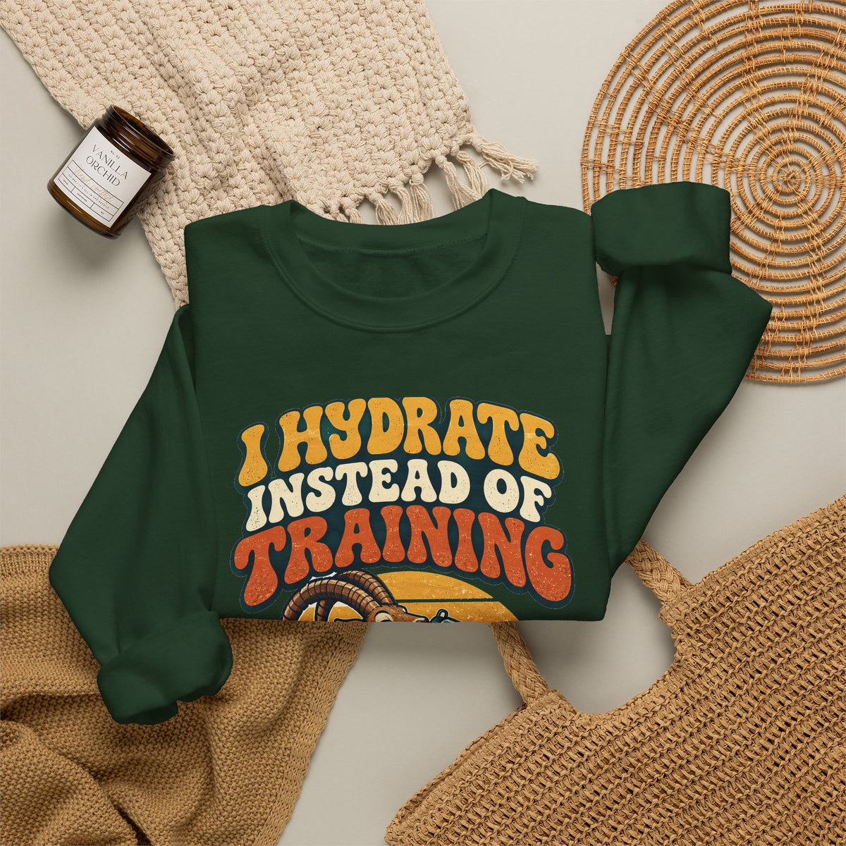 Funny Gym Sweatshirt I Hydrate Instead Of Training Workout Humor Tee Comfort Colors Fitness Gift Shirt