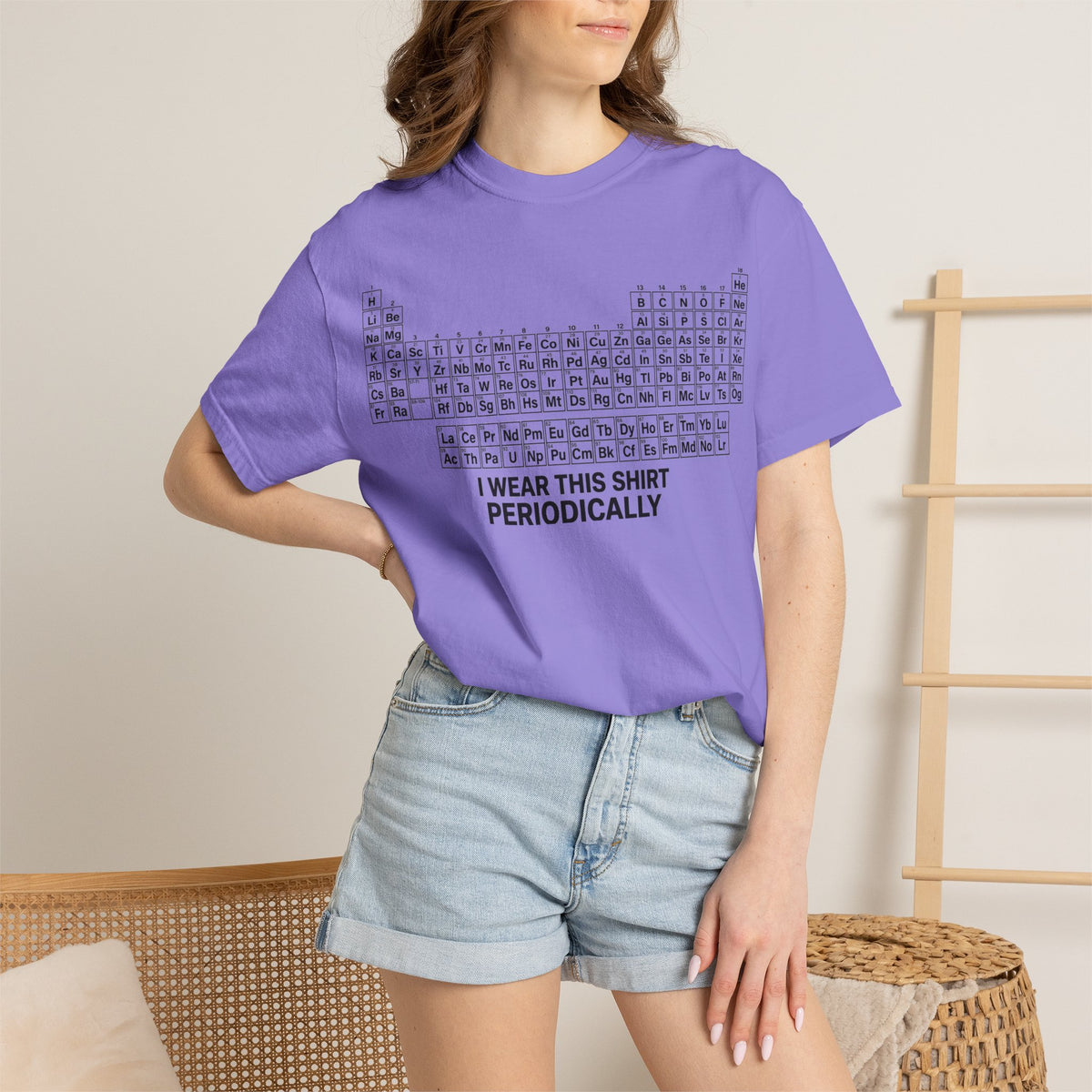 I Wear This Shirt Periodically Shirt, Funny Periodic Table Chemistry Tee, Science Teacher Shirt, Nerd Gift