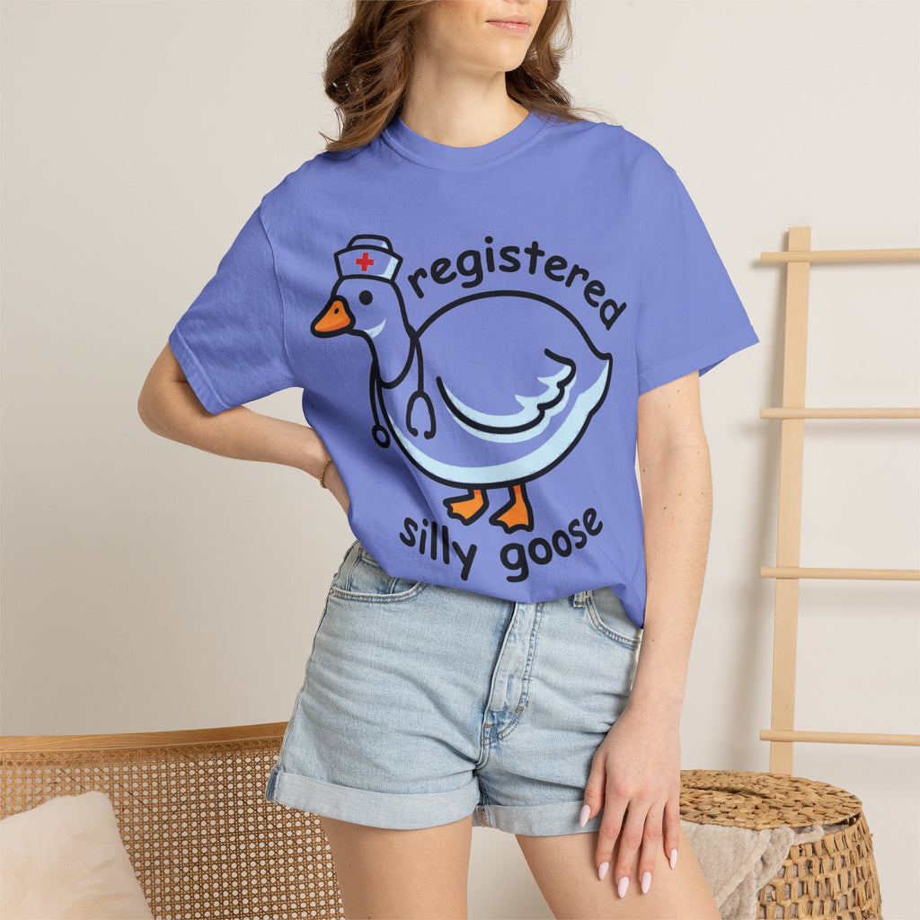Registered Silly Goose Wide Shirt, Long Neck Nurse Goose Tee, Funny Nurse Shirt, RN Gift
