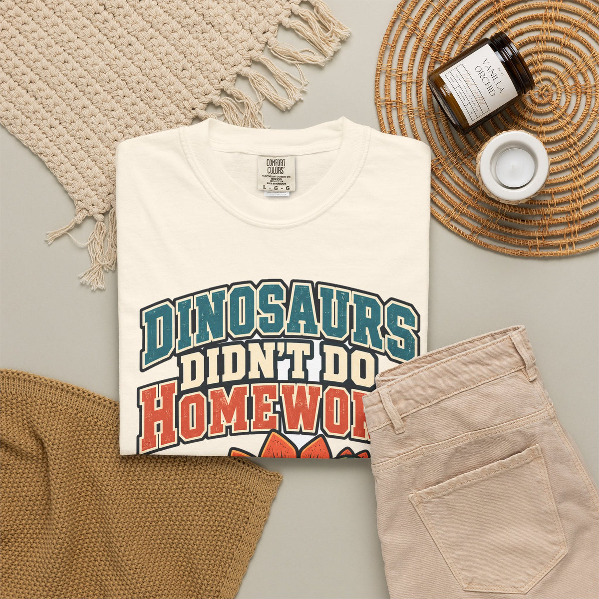 funny teacher shirt Dinosaurs Didn't Do Homework Shirt, Funny Graphic Shirt, Comfort Colors
