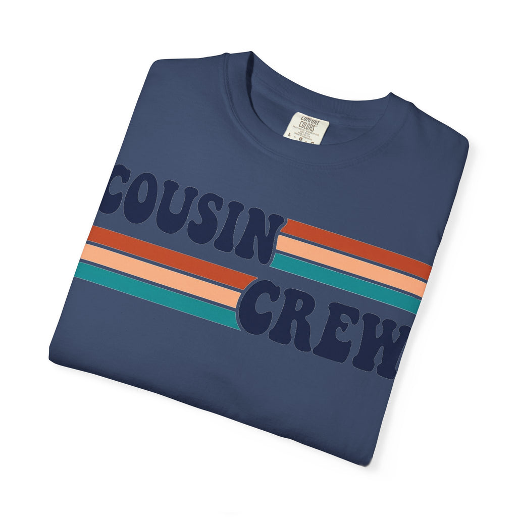 Cousin Crew Retro Stripe Shirt, Vintage Matching Family Tee, Cousin Reunion Shirt, Family Gift