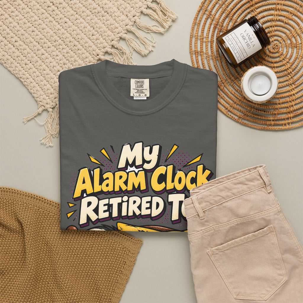 Funny Retirement Shirt My Alarm Clock Retired Too Skunk Shirt, Retirement Gift For Men Women, Newly Retired Humor Comfort Colors Shirt