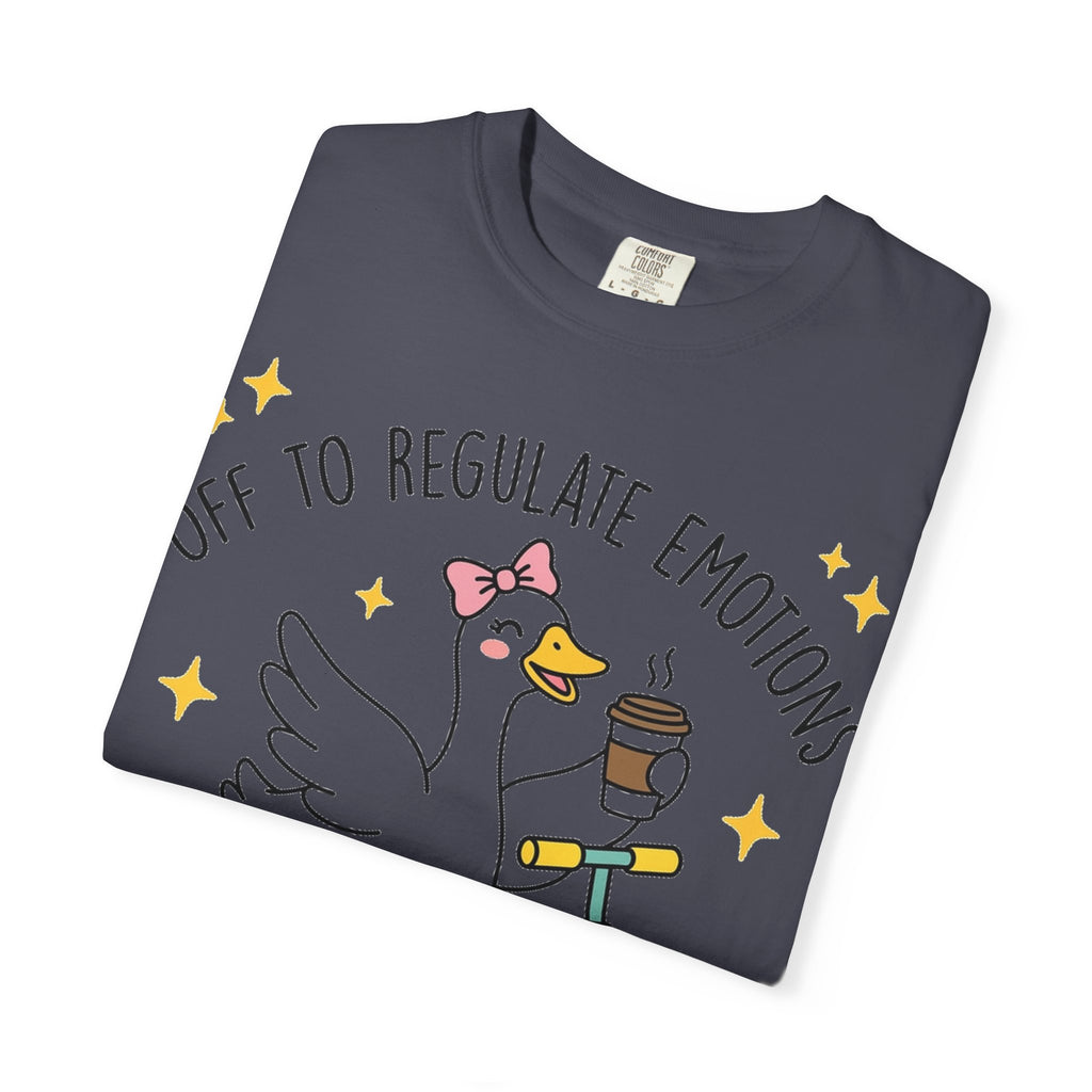 Off To Regulate Emotions Wide Shirt, Scooter Goose Coffee Tee, Funny Mental Health Shirt, Counselor Gift