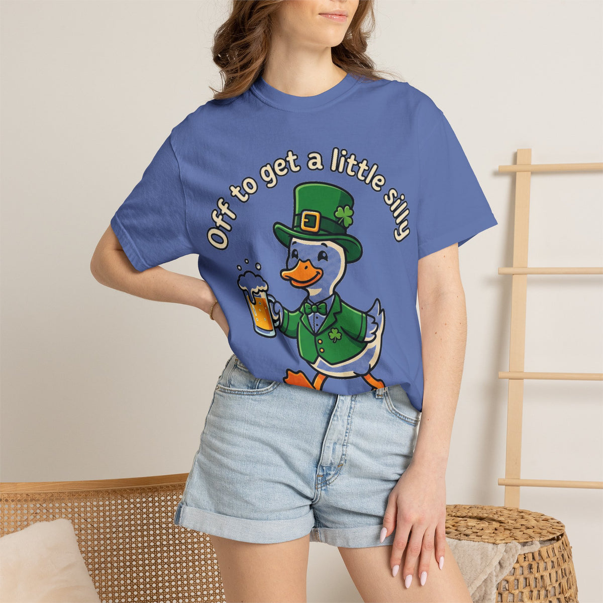 Off To Get A Little Silly Bold Shirt, Leprechaun Duck Beer Tee, Funny St Patricks Day Shirt, Irish Gift